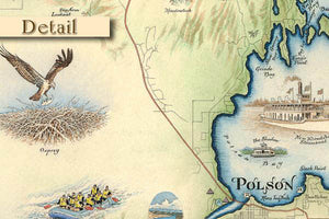Flathead Lake Map [Metal or Wood]