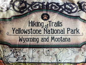 Yellowstone Vintage Map Sherpa Throw Blanket