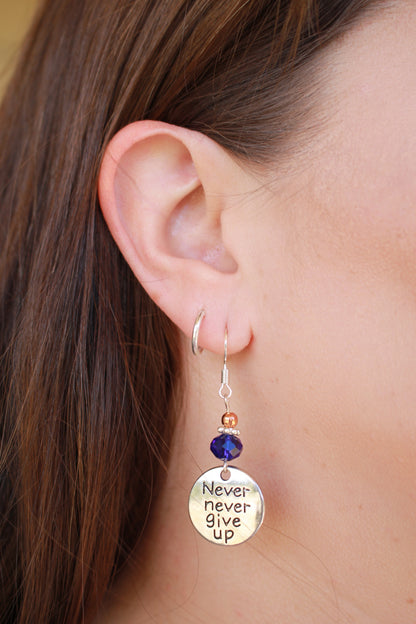 Never Give Up Earrings