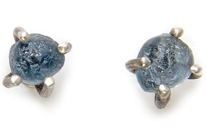 Uncut Montana Sapphire Stud earrings