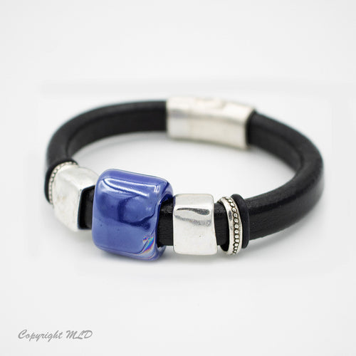 Midnight Blue Leather Bracelet
