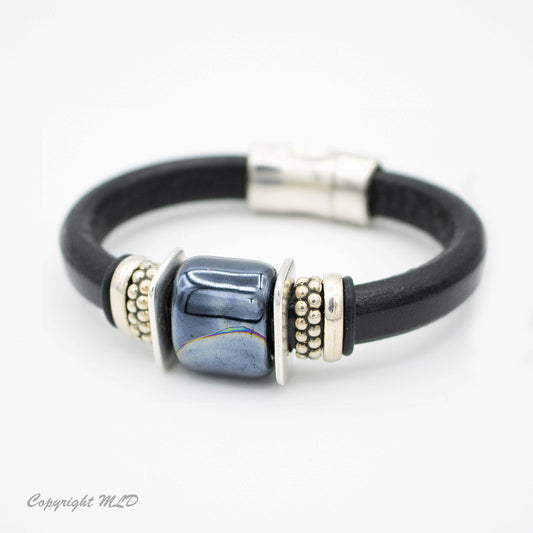 Montana Midnight Leather Bracelet
