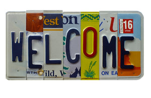 Welcome License Plate Art
