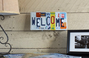 Welcome License Plate Wall Art