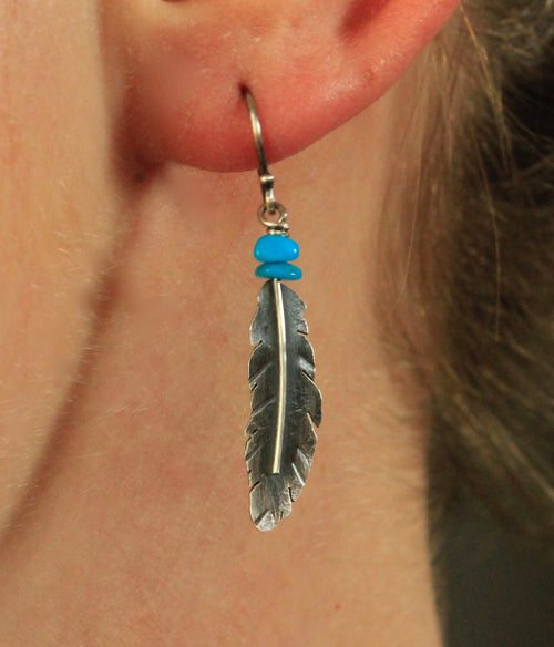 Sterling Feather Montana earrings