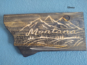 Montana Mountains to Meadows Wood Sign