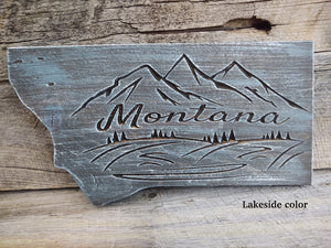 Montana Mountains to Meadows Wood Sign