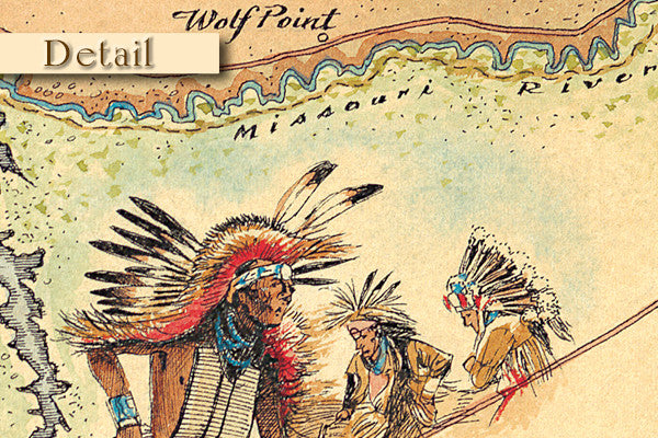 Detail Map of Montana 