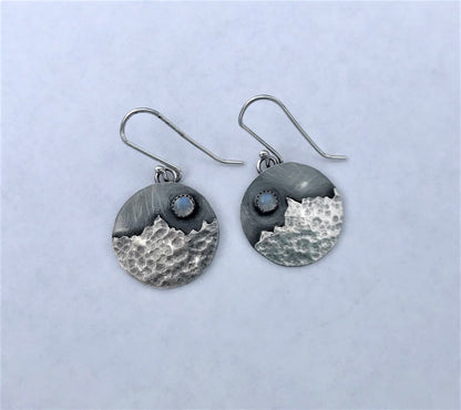 Full Moon Over Bridgers Earrings