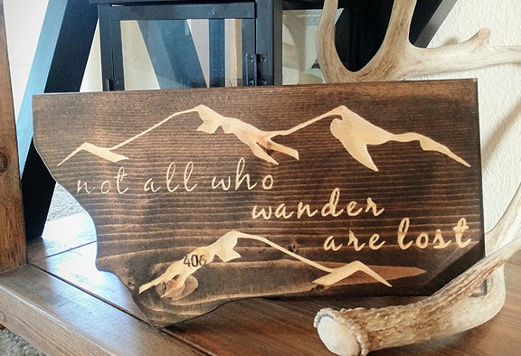 Montana wood sign