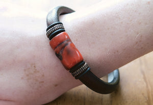 Ruby River Leather Bracelet