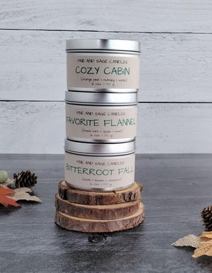 Fall Montana Pine & Sage Candle Set