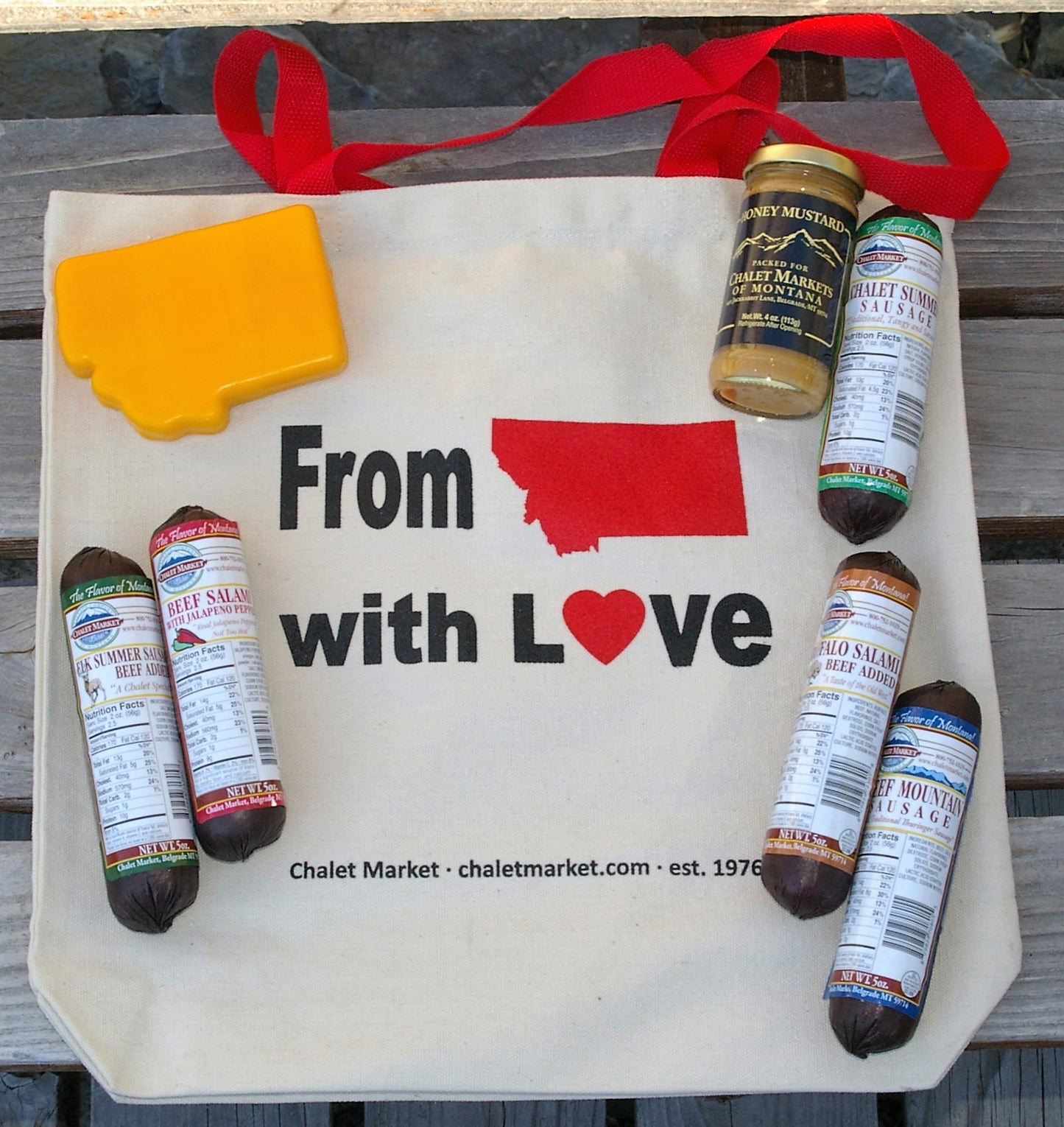 Montana Love Sausage & Cheese Gift Tote