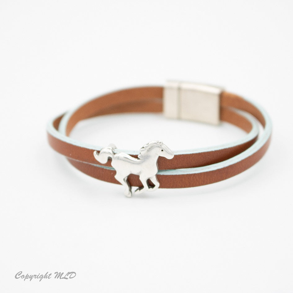 Giddy Up Skinny Leather Bracelet