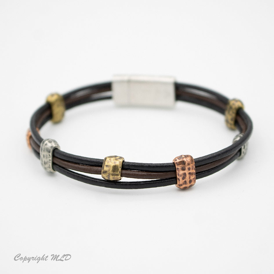leather lv bracelet