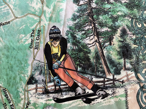 Whitefish Mountain Resort Ski Runs Sherpa Throw Blanket
