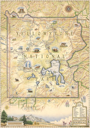 Yellowstone Soft Fleece Map