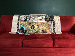 Yellowstone Vintage Map Silk Touch Throw Blanket