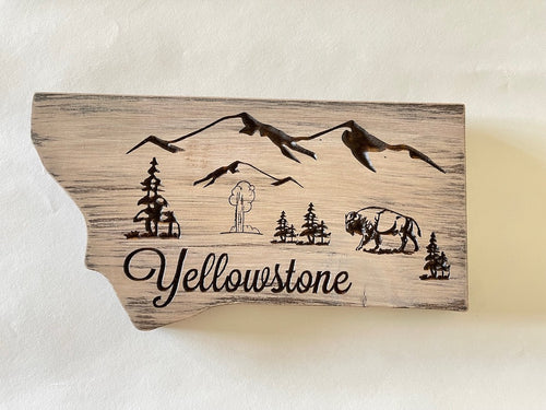 Yellowstone National Park Barnwood Sign
