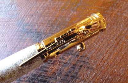 30 Cal. Bullet Pen, Deer Antler Inlay in Rifle Case