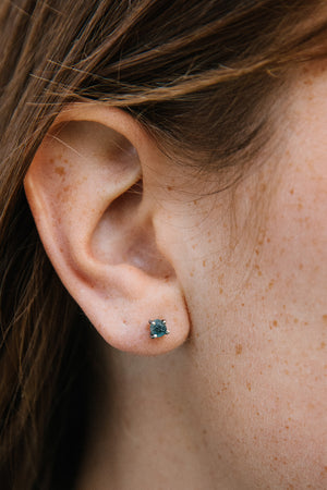 Uncut Montana Sapphire Stud earrings