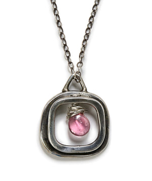 Window with Pink Tourmaline Necklace 