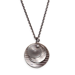 Three Disks Sterling Necklace