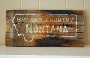  Rustic Montana Salvage Wood Sign
