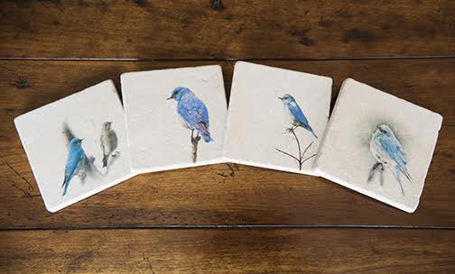 Montana Bluebirds Stone Coasters