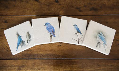 Montana Bluebirds Stone Coasters