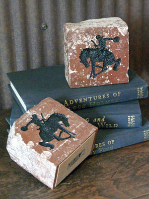 Rodeo Cowboy Brick Book-Ends