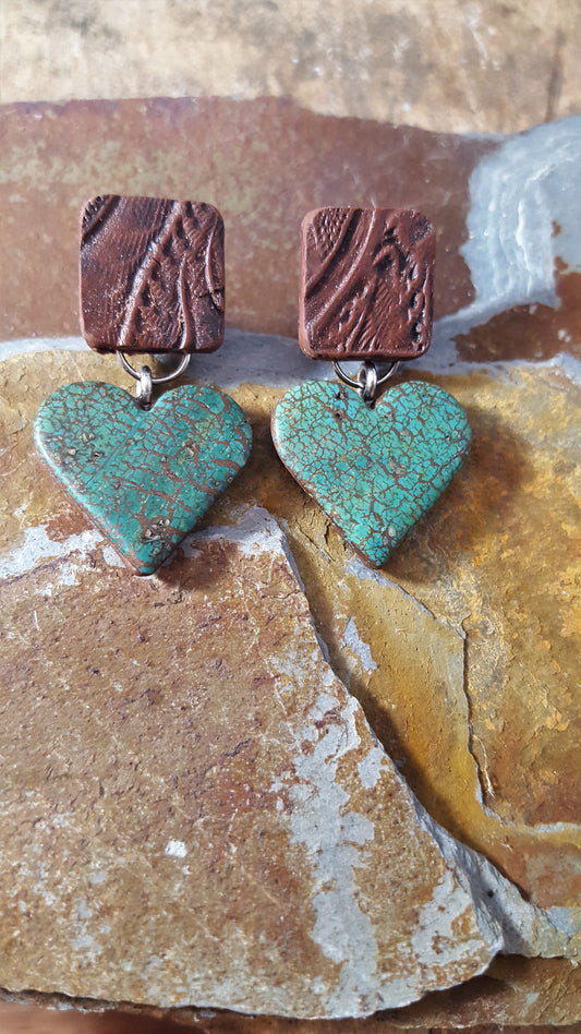 Rustic Heart Montana Earrings