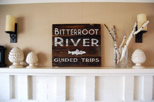 River Guide Reclaimed Wood Sign