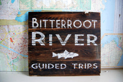 River Guide Rustic Montana Signs - Distinctly Montana - 9