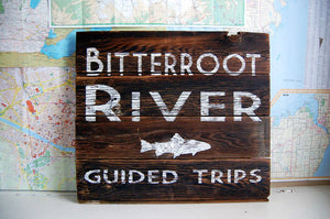 River Guide Rustic Montana Signs - Distinctly Montana - 9