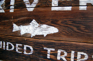 Flyfishing Reclaimed Wood Sign