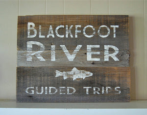 River Guide Rustic Montana Signs - Distinctly Montana - 10