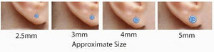 Yogo Sapphire Stud Earrings 2.5 mm