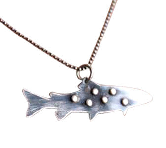 Sterling Spotted Trout Necklace
