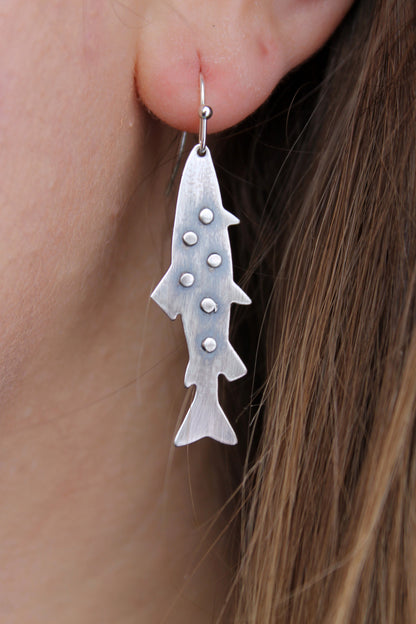 Sterling Trout Earrings