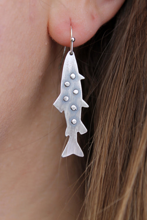 Sterling Trout Earrings