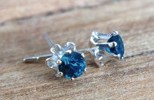 Montana Sapphire Earrings, Stud