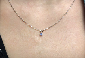 Yogo Sapphire Necklace, Sterling Stone